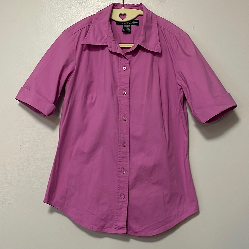 Behar lavender button down shirt. Sz small